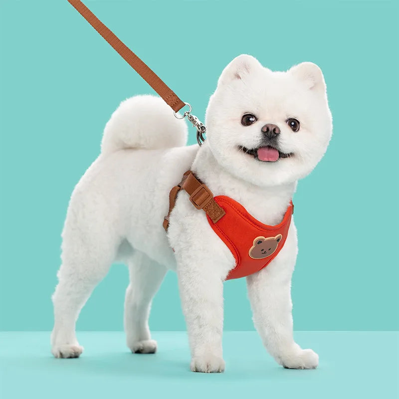 Pet Dog Harness Leash Set Small Medium Dog Cat Vest Breathable Puppy Chest Strap French Bulldog Chihuahua Harness Pet Supplies